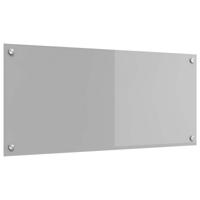 VidaXL Keuken spatscherm lichtgrijs 90 x 40 cm gehard glas - thumbnail