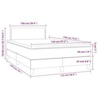 Boxspring met matras stof donkergrijs 120x190 cm - thumbnail