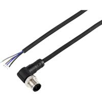 TRU COMPONENTS TC-12833140 Sensor/actuator aansluitkabel M12 Aantal polen (sensoren): 5 Stekker, haaks 2 m 1 stuk(s) - thumbnail