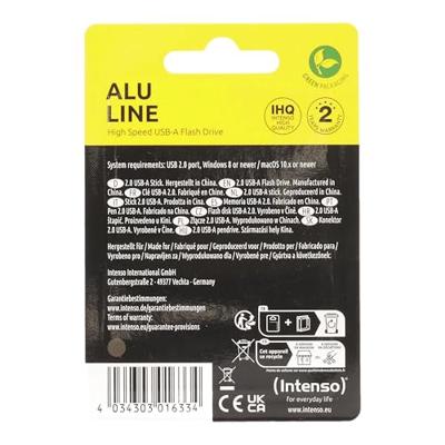 Intenso Alu Line 16GB (USB 2.0) USB-sticks Grijs - thumbnail