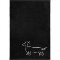 Cawö Cawo We love Dogs gemustert 6248 Gastendoekje 30x50 schwarz/beige - thumbnail