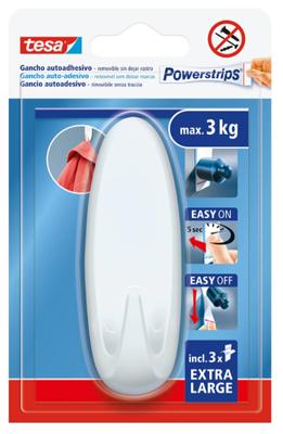 Haak voor ophanging TESA Powerstrips XL Zelfklevend Haak voor ophanging TESA Powerstrips XL Zelfklevend