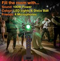 Easy Karaoke EKS468BT Smart Bluetooth Karaoke System met vier microfoons - thumbnail