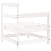 Tuinhoekbank massief grenenhout wit - thumbnail