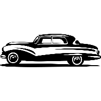 Retro auto - Muursticker - thumbnail