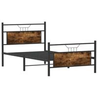 Bedframe zonder matras hout gerookt eikenkleurig 100x200 cm - thumbnail
