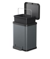 Hailo Oko Uno Plus M Pedaalemmer 17L Donkergrijs - thumbnail