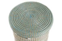 Mandenset DKD Home Decor Blauw Wit Natuurlijk Zeegras 44 x 44 x 51 cm - thumbnail
