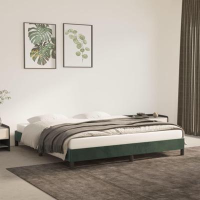 Bedframe zonder matras 180x200 cm fluweel donkergroen