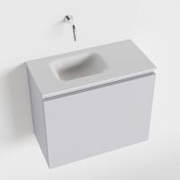 MONDIAZ OLAN 60cm toiletmeubel cale. LEX wastafel talc links geen kraangat - thumbnail
