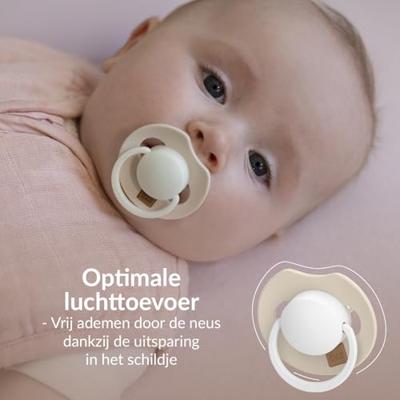 Difrax LOVI Fopspeen Dynamisch 18m+ Prime Glow Ivory Blush