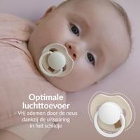 Difrax LOVI Fopspeen Dynamisch 18m+ Prime Glow Ivory Blush - thumbnail