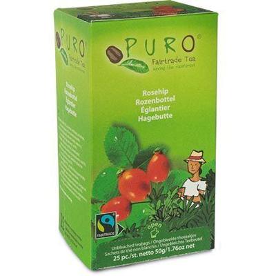 Puro Bio thee Rozenbottel, fairtrade, pak van 25 zakjes