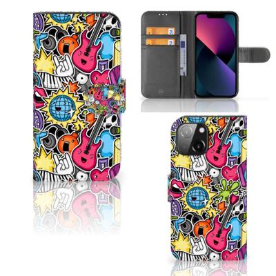 iPhone 13 Mini | Wallet Case | met Pasjes | Punk Rock