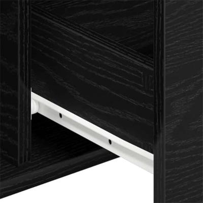 Dressoir met lade Zwart Eiken 101,5 x 35 x 70 cm Bewerkt hout