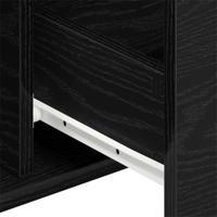 Dressoir met lade Zwart Eiken 101,5 x 35 x 70 cm Bewerkt hout - thumbnail