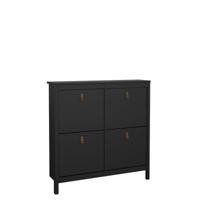 Schoenenkast Madeira - zwart - 103x102x25 cm - thumbnail