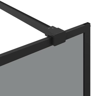 VidaXL Inloop douche wand zwart 80 x 195 cm gehard glas