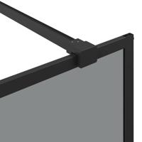 VidaXL Inloop douche wand zwart 80 x 195 cm gehard glas - thumbnail