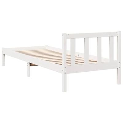 Bedframe extra lang zonder matras grenenhout wit 100x220 cm Bedframe extra lang zonder matras grenenhout wit 100x220 cm