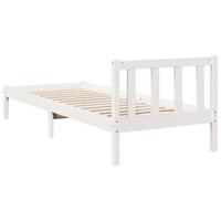Bedframe extra lang zonder matras grenenhout wit 100x220 cm - thumbnail