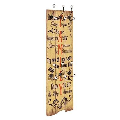VidaXL Wandkapstok met 6 haken family 120x40 cm