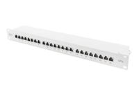 DIGITUS Patch Panel - 19-inch - Cat-6A - 24-poorts RJ45 - Afgeschermd - LSA patchpaneel - Rack-mount 1U - Grijs - thumbnail