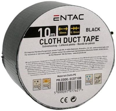 Enzo Entac reparatietape 50mm rol 10m zwart - 4139542 Enzo Entac reparatietape 50mm rol 10m zwart - 4139542