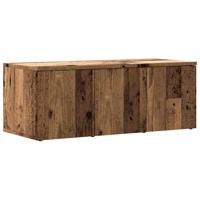Tv-meubel 80x34x30 cm bewerkt hout oud houtkleurig - thumbnail
