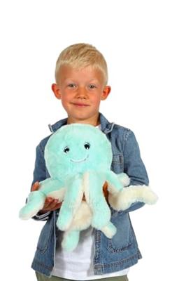 Octopus knuffel - GIPSY TOYS - Blauw, 32 cm