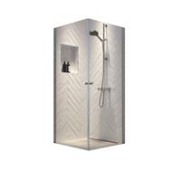 Sealskin Douchecabine Hooked Omkeerbaar Met Hoekinstap 100x100 cm Zilver - thumbnail