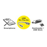 VALUE USB 2.0 Kabel, USB A Female - Micro USB B Male, OTG, 0,15 m - thumbnail