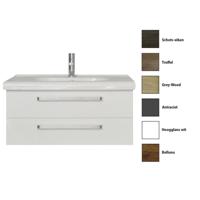 Badkamermeubelset Sanicare Q9 2 Laden 100cm Grey-Wood (spiegel optioneel) - thumbnail