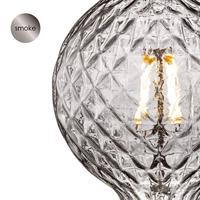 Edison Vintage LED filament lichtbron Globe - Rook - G95 Deco - Retro LED lamp - 9.5/9.5/13.5cm - geschikt voor E27 fitting - Dimbaar - 4W 150lm 1800K - warm wit licht - thumbnail