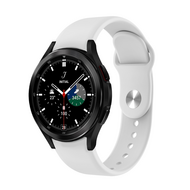 Samsung Galaxy Watch 4 Classic - 42mm & 46mm - Sportbandje - Wit Samsung Galaxy Watch 4 Classic - 42mm & 46mm - Sportbandje - Wit