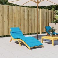 VidaXL Ligbedkussen 186x58x3 cm oxford stof blauw - thumbnail