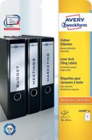 Avery-Zweckform Ordneretiketten L4760-25 38 x 192 mm Papier Wit Permanent hechtend 210 stuk(s) - thumbnail