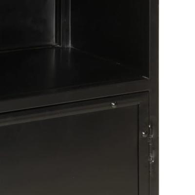 Badkamerkast 40x27x90 cm ijzer en massief mangohout