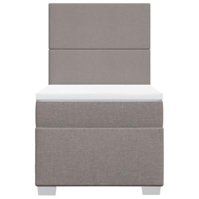 Boxspring met matras stof taupe 100x200 cm