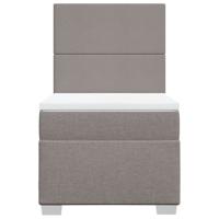 Boxspring met matras stof taupe 120x200 cm - thumbnail