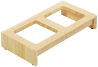 TRIXIE VOERSET KERAMIEK MET HOUTEN ONDERSTEL ZWART 200 ML 28X15X5 CM - thumbnail