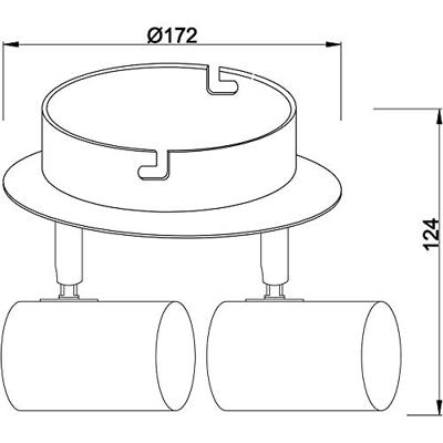 Deko Light Indi II Plafondopbouwarmatuur GU10 50 W Zilver