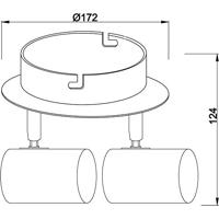 Deko Light Indi II Plafondopbouwarmatuur GU10 50 W Zilver - thumbnail