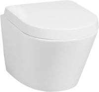 Saqu Sky 2.0 compact randloos hangtoilet met toiletbril met quickrelease wit - thumbnail