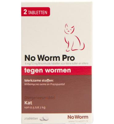 No Worm Pro Kleine Kat & Kitten 4 tabletten No Worm Pro Kleine Kat & Kitten 4 tabletten