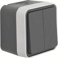 Berker 30753505 W.1 (opbouw) Serieschakelaar spatwaterdicht Grijs, Lichtgrijs 1 stuk(s) - thumbnail