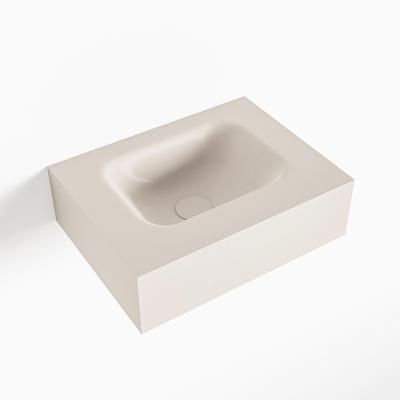 MONDIAZ LEX Linen vrijhangende solid surface wastafel 40cm. Positie wasbak midden