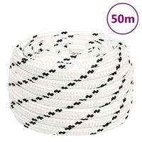 Boottouw gevlochten 16 mmx50 m polyester wit - thumbnail