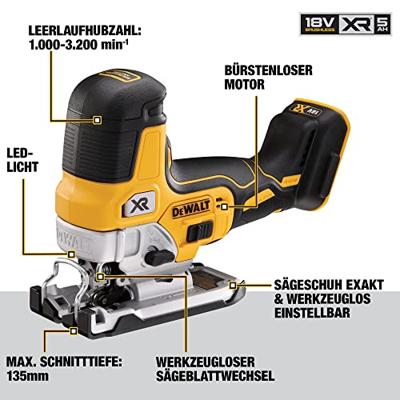 DeWALT DCS335NT Accu decoupeerzaag 18V XR Basic Body in TSTAK - thumbnail