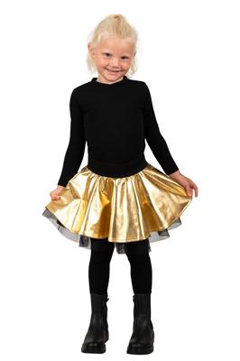Cirkelrok metallic goud meisje